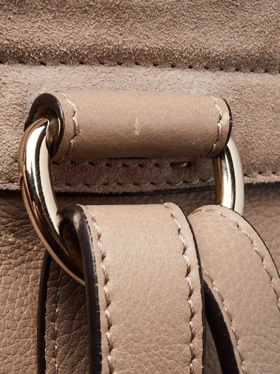 Chloe Motty Grey Leather/Suede Small Faye Backpack Bag main image 12